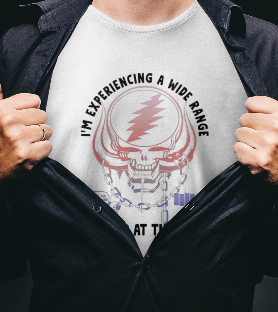 I'm Experiencing A Wide Range Of Vibes At This Time Skull And Lightning Bolt T-Shirt