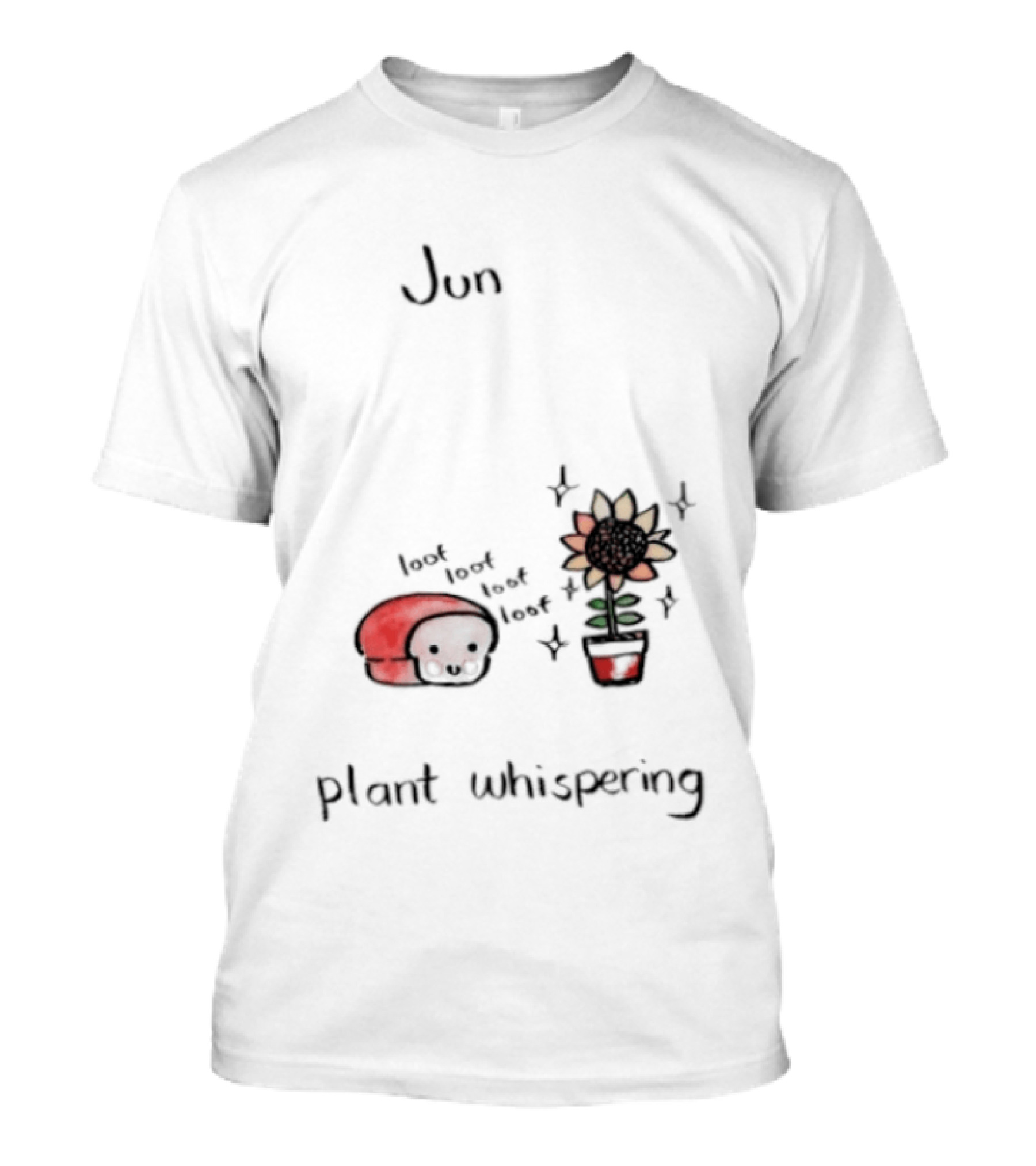 Jun Plant Whispering Bread Sunflower Loof Visual T-Shirt