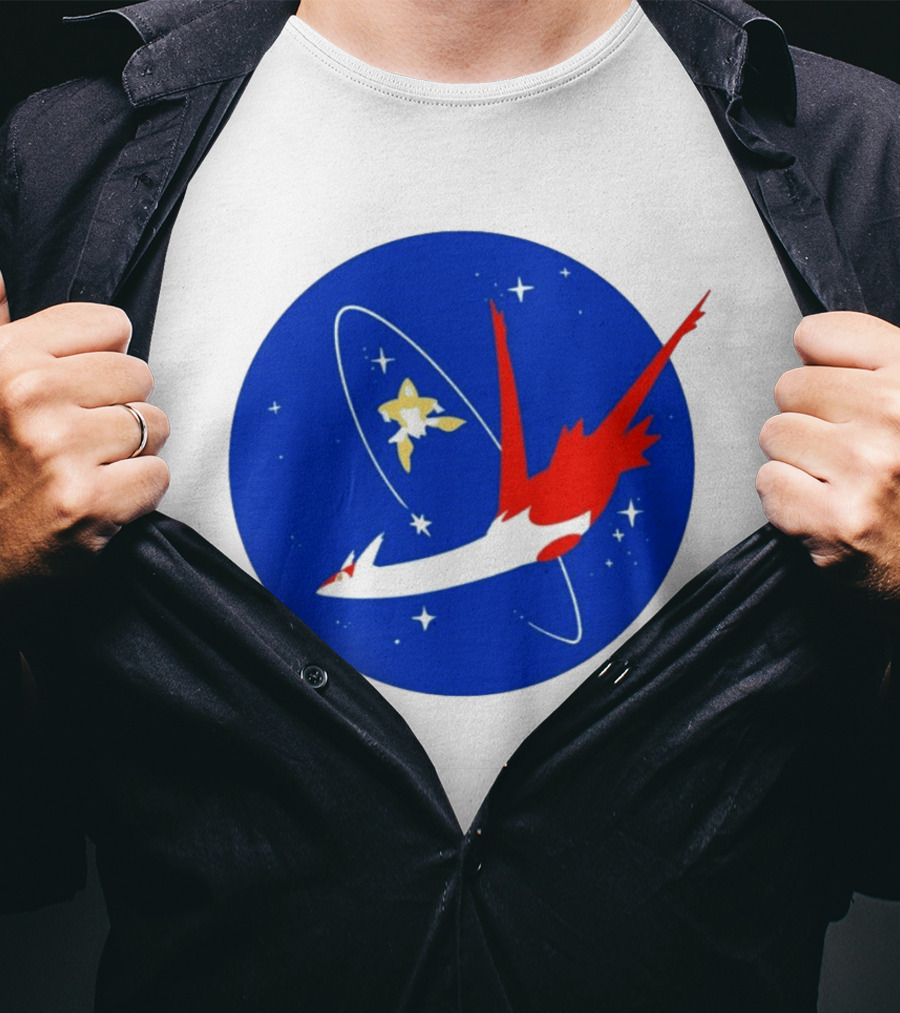 Latias Jirachi Cosmic Voyage In Space T-Shirt