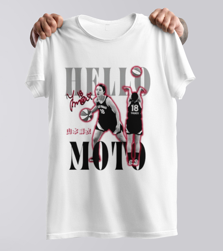 Hello Moto Mai Yamamoto Las Vegas No 18 Basketball T-Shirt