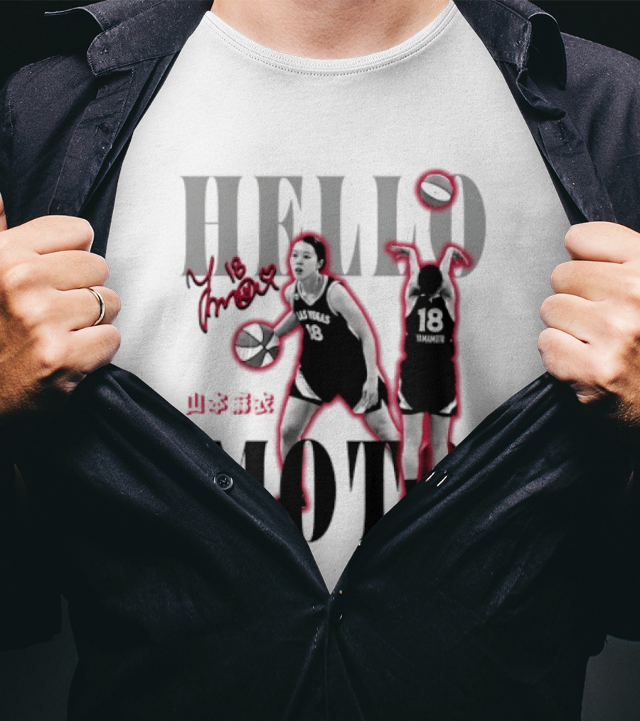 Hello Moto Mai Yamamoto Las Vegas No 18 Basketball T-Shirt