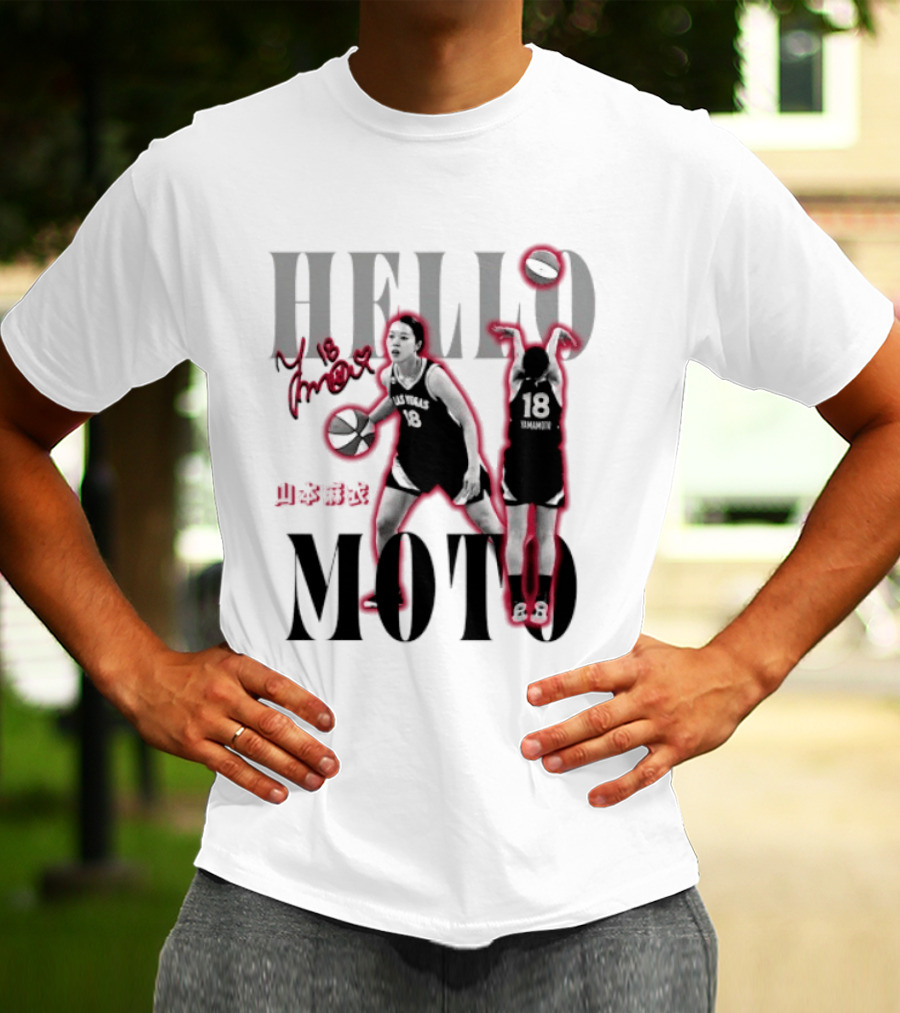 Hello Moto Mai Yamamoto Las Vegas No 18 Basketball T-Shirt