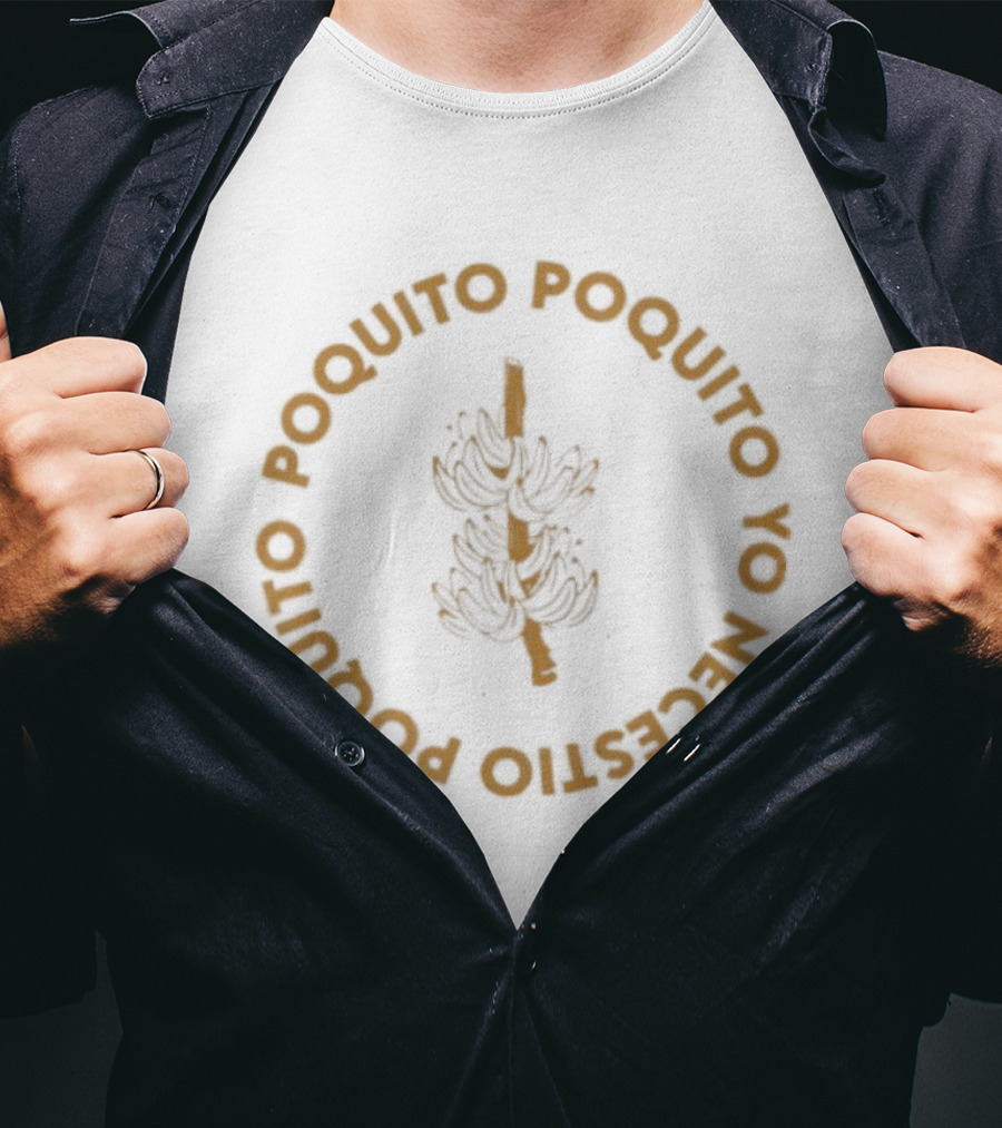 Poquito Poquito Yo Necesito Banana Fruit Circular T-Shirt