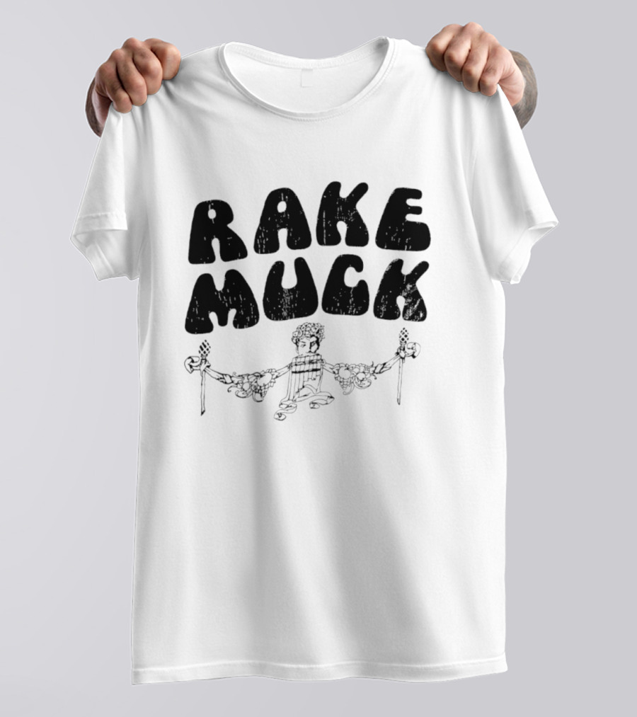 Rake Muck Mythology Pan Satyr Vintage Black And White T-Shirt