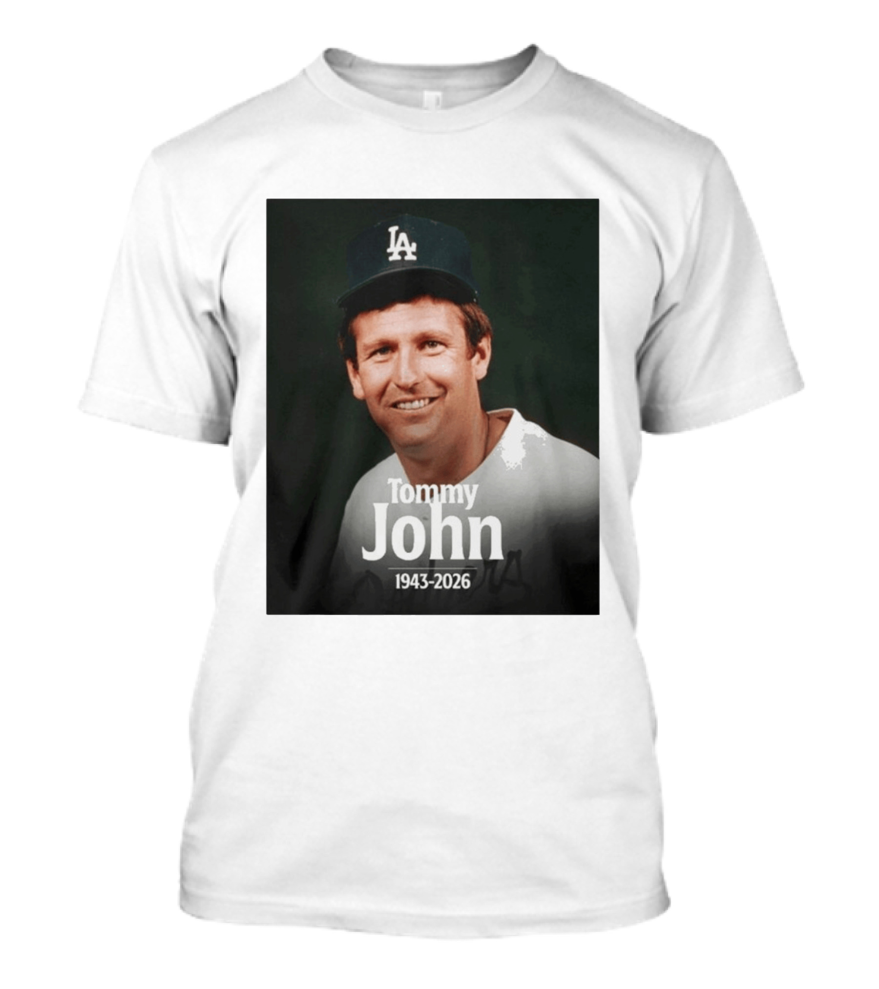 Tommy John 1943 2026 Los Angeles Baseball Memoriam T-Shirt