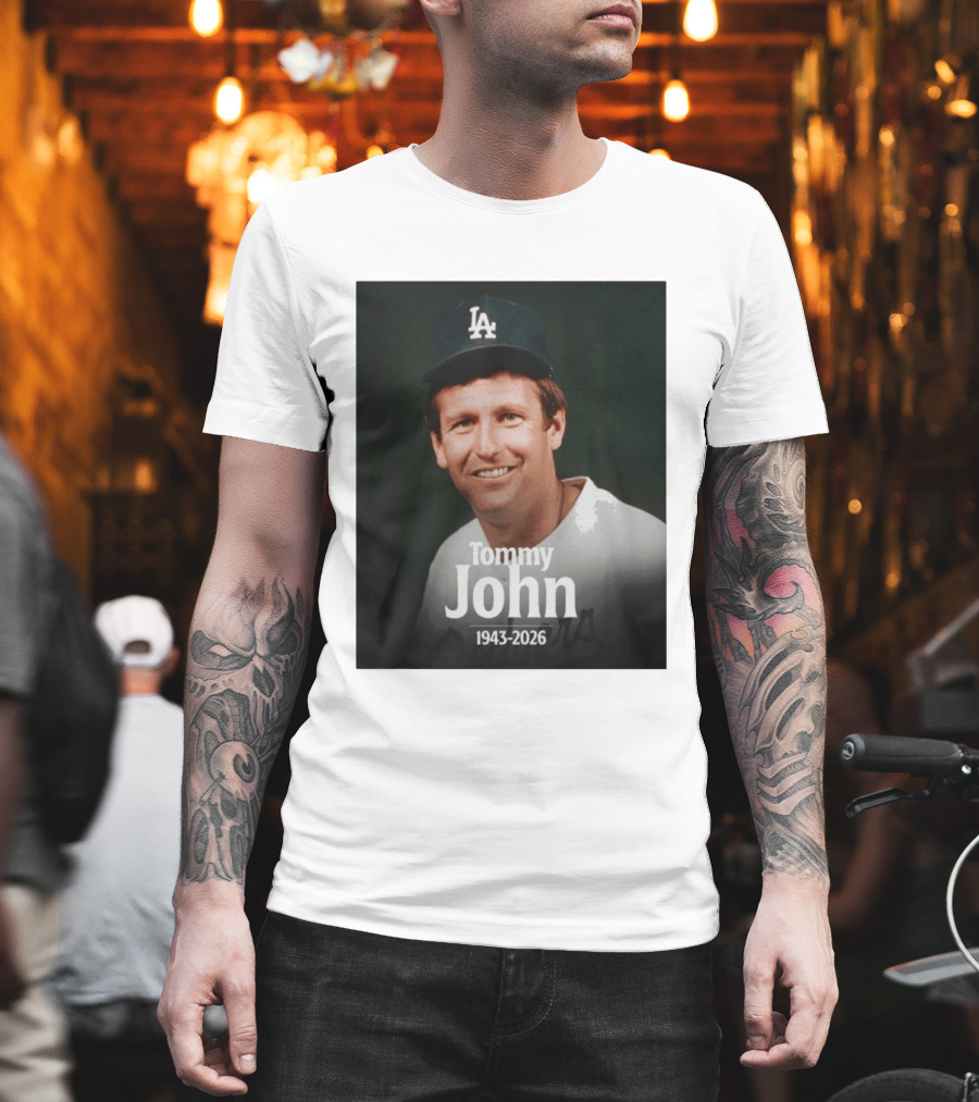Tommy John 1943 2026 Los Angeles Baseball Memoriam T-Shirt