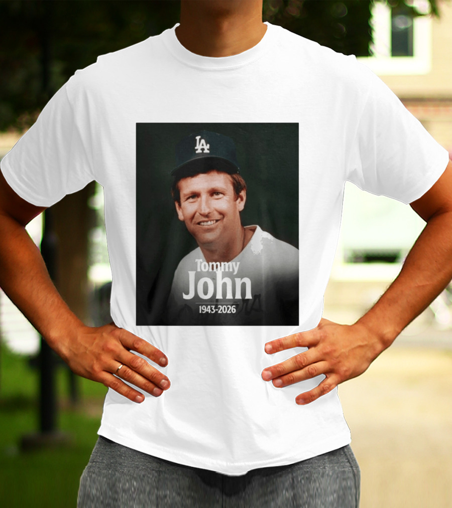 Tommy John 1943 2026 Los Angeles Baseball Memoriam T-Shirt