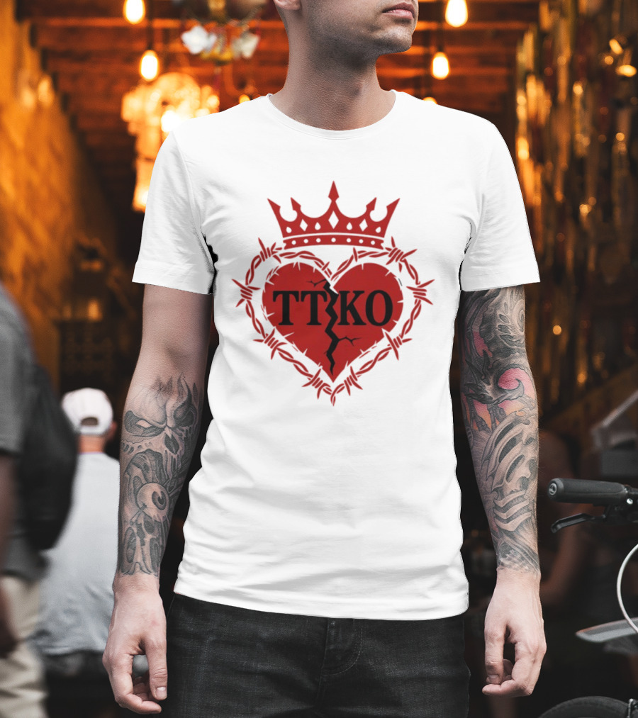 TTKO Broken Heart Crown Barbed Wire T-Shirt