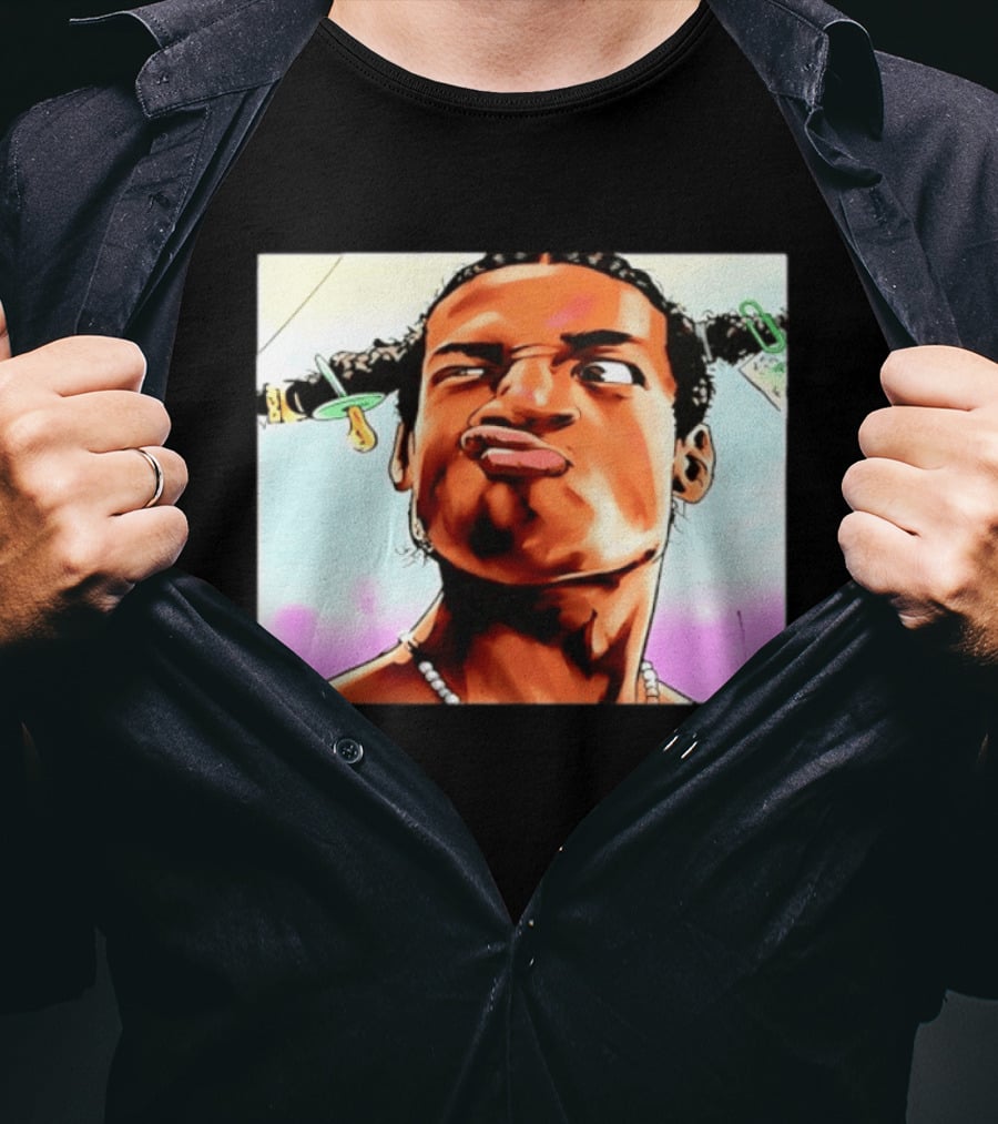 ASAP Rocky Hip Hop Rap Mob Pouty Face Meme T-Shirt