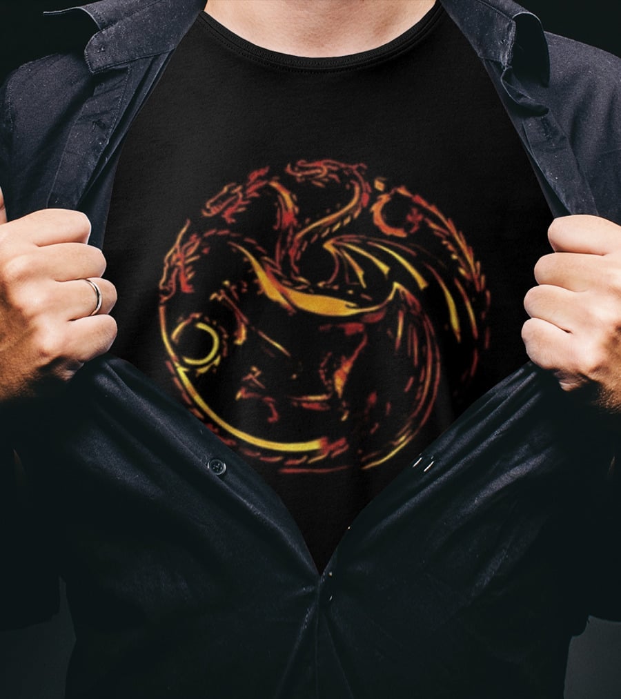 House Of The Dragon Fire Will Reign Targaryen Sigil Two Sided T-Shirt