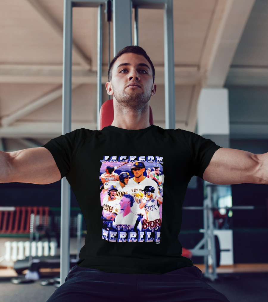 Jackson Merrill Padres Storm Baseball Collage San Diego T-Shirt