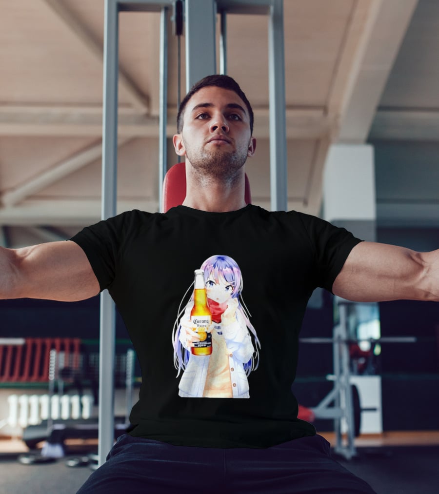 Mai Sakurajima Holding Corona Extra Rascal Does Not Dream Of Bunny Girl Senpai Anime T-Shirt
