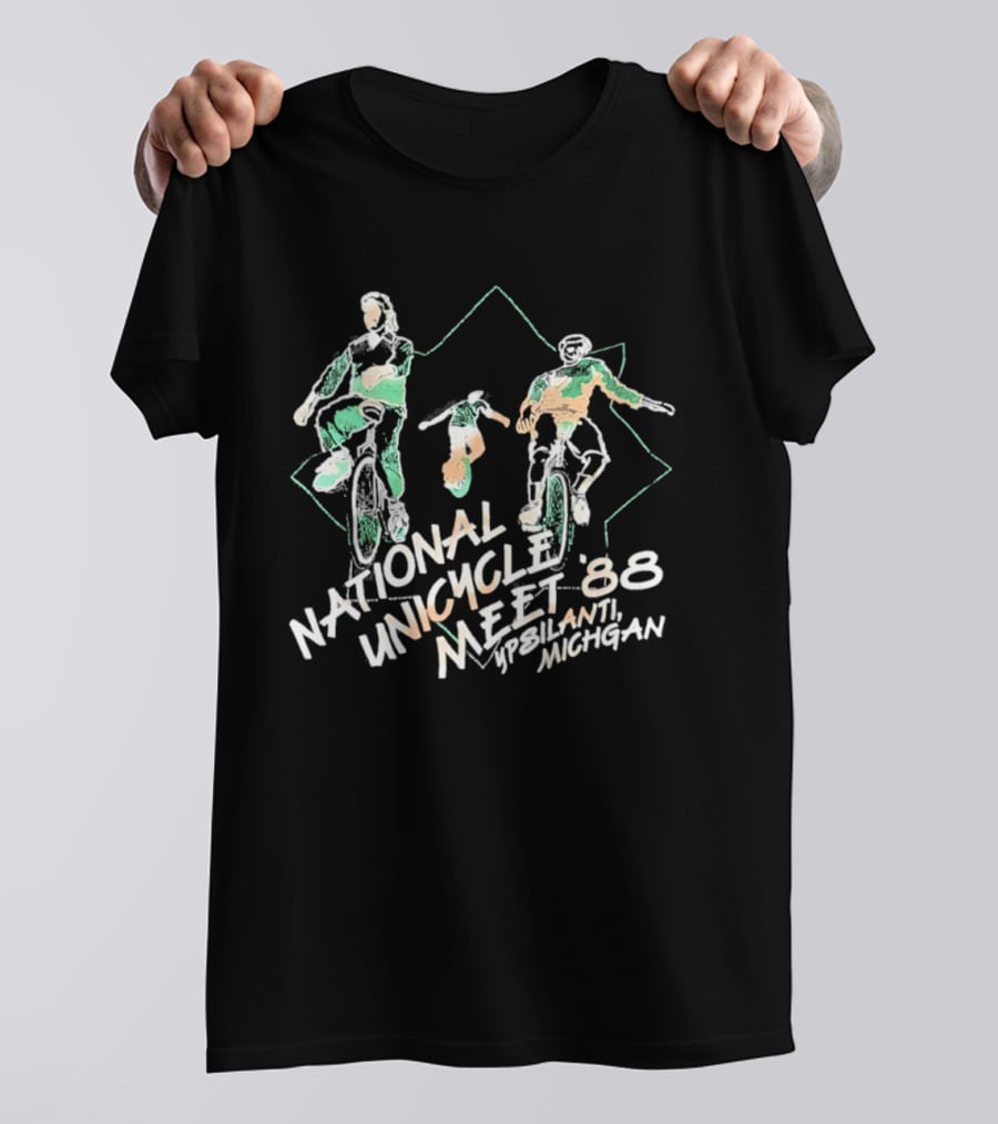 National Unicycle Meet '88 Ypsilanti Michigan Event Featuring Riders T-Shirt