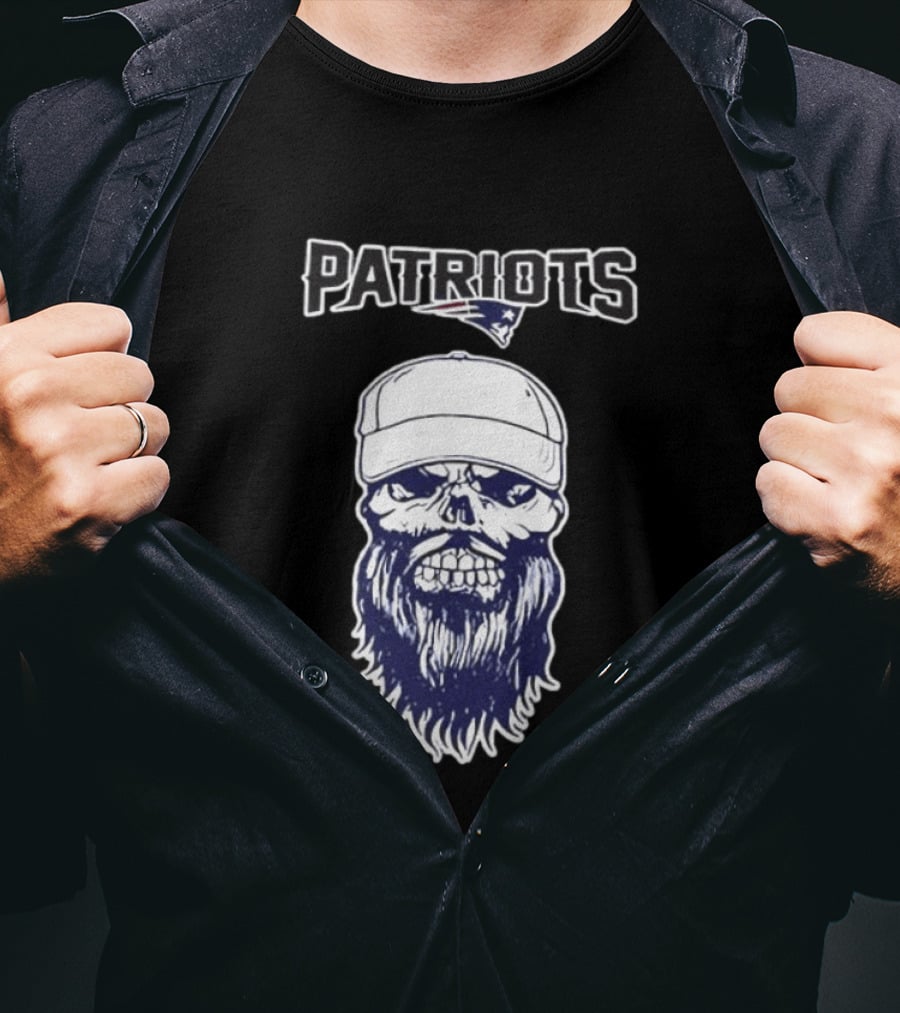 New England Patriots Luke Combs Skull Gillette Stadium Two Sided T-Shirt