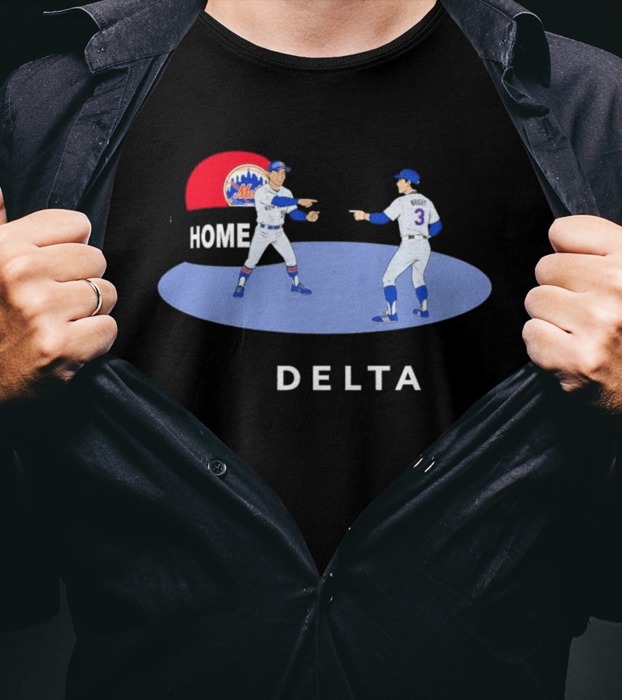 NY Mets Home Delta Carson Benge A.J. Ewing Spider Man Pointing Meme T-Shirt