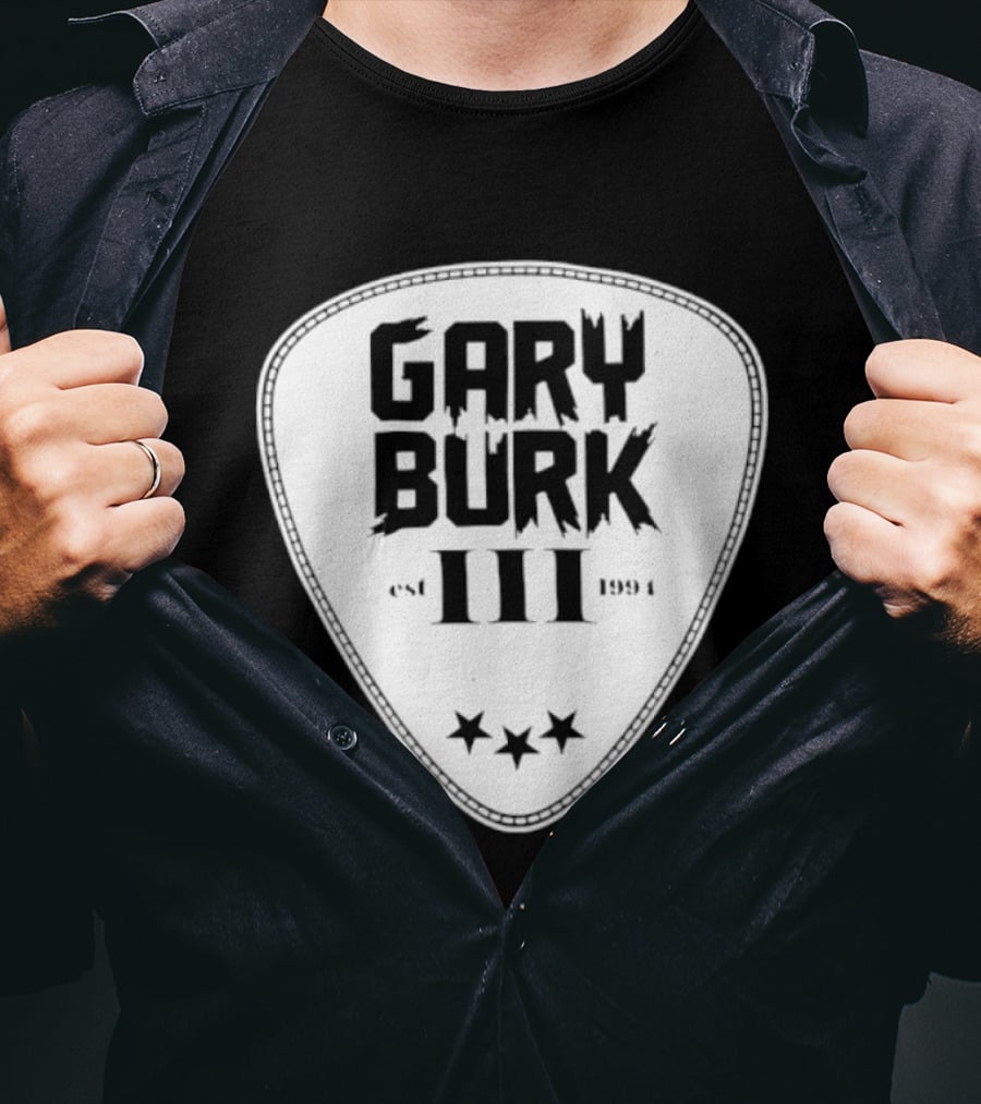Gary Burk III Est 1994 Guitar Pick Musician Stars T-Shirt