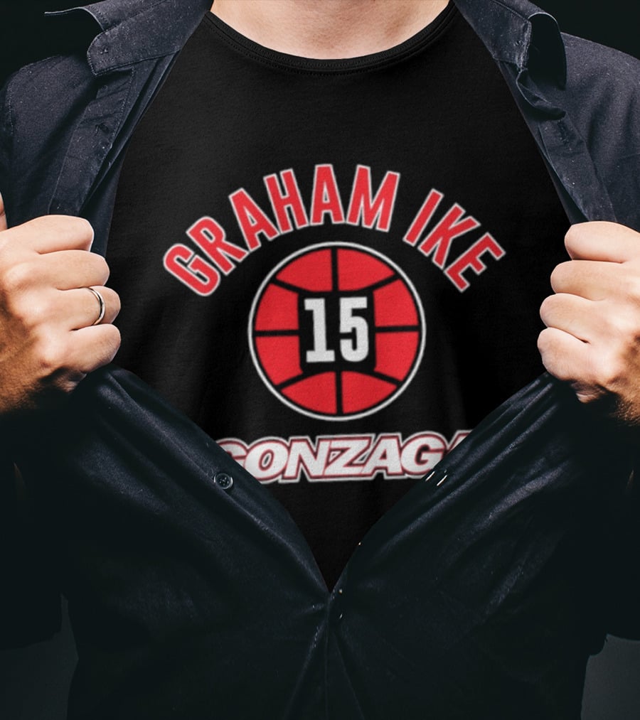 Graham Ike 15 Gonzaga Basketball Gonzaga Bulldogs T-Shirt