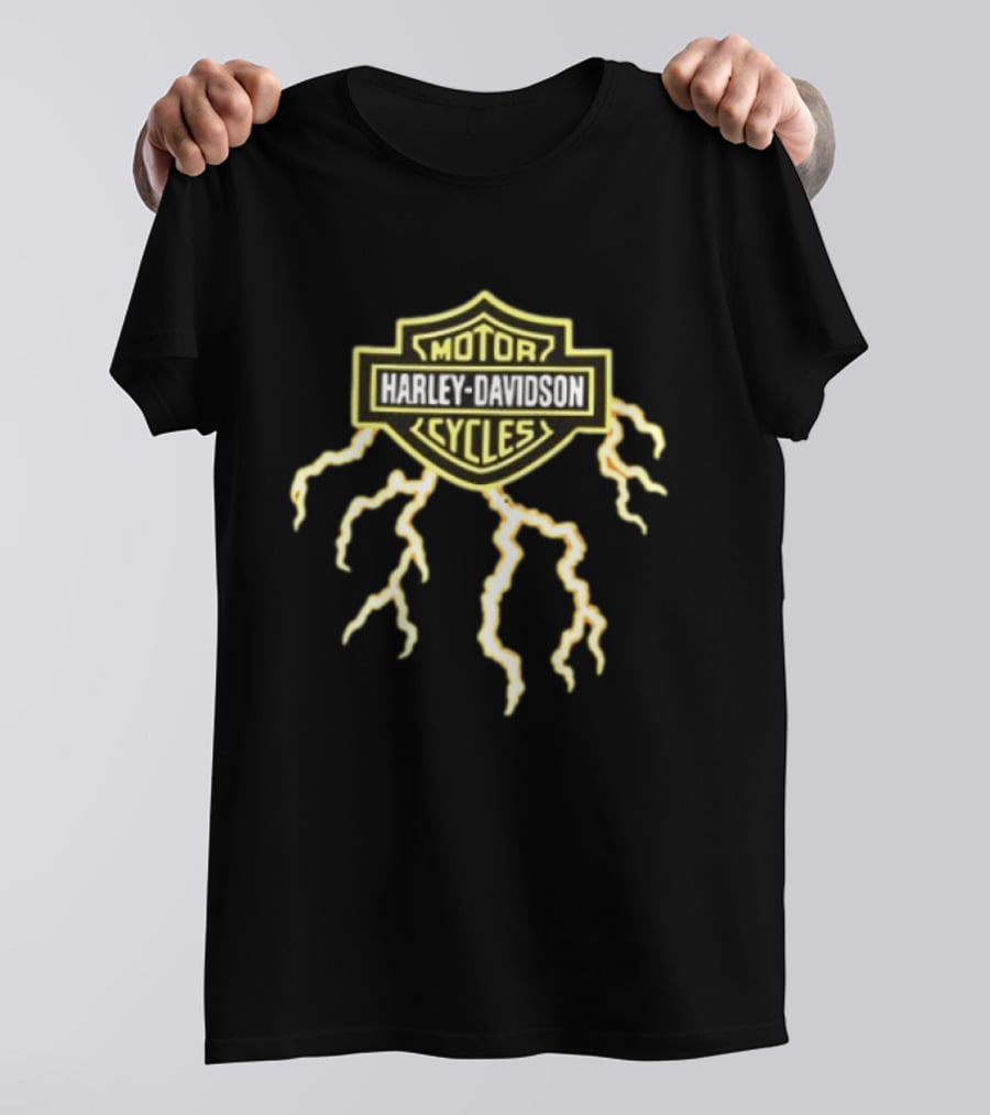Harley Davidson Motor Cycles The Last Biker On Earth Will Be Ridin A Harley Lightning T-Shirt