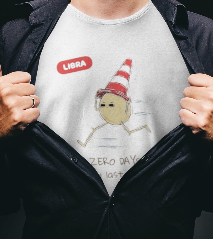 Libra Zero Days Since My Last Nonsense Cone Head Emoji T-Shirt