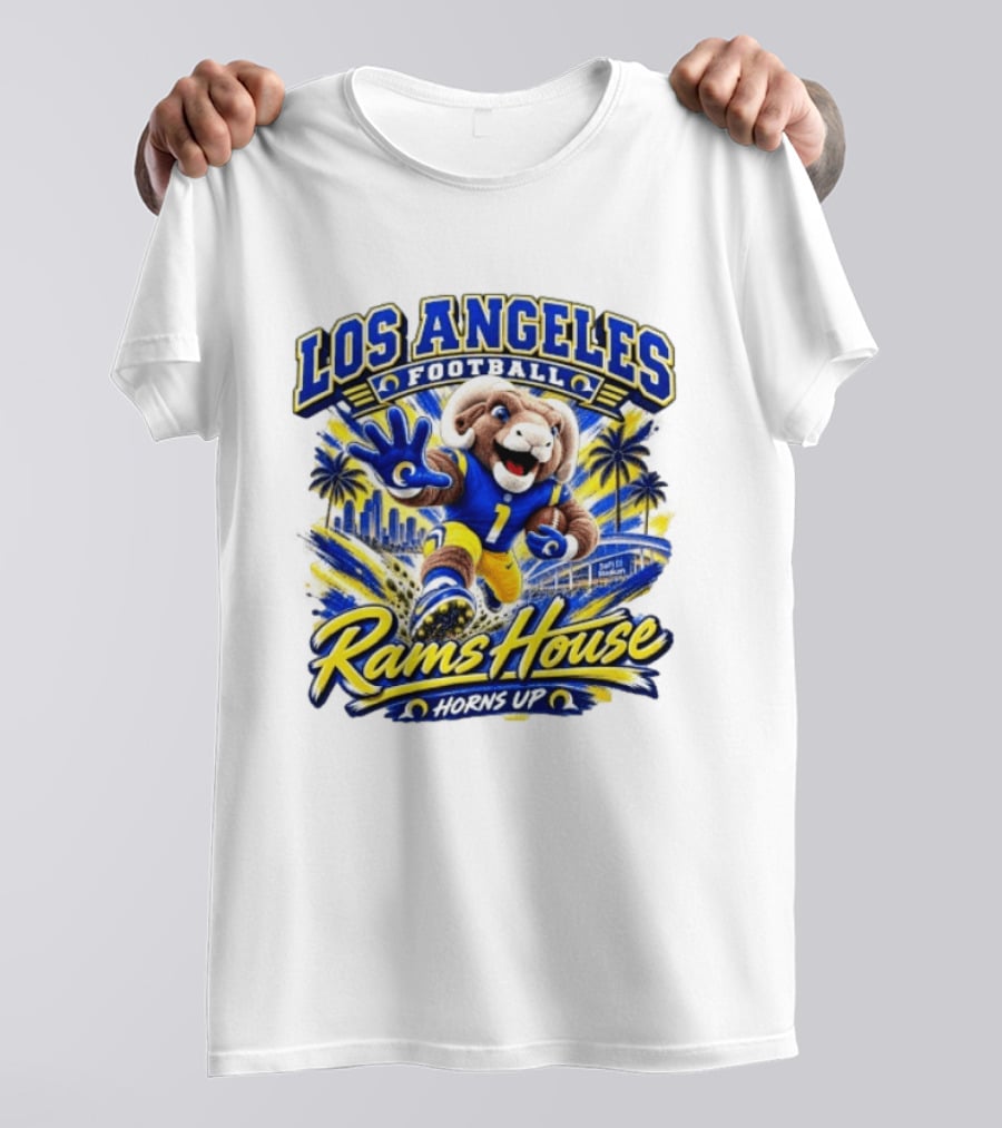 Los Angeles Rams Football Rams House Horns Up T-Shirt