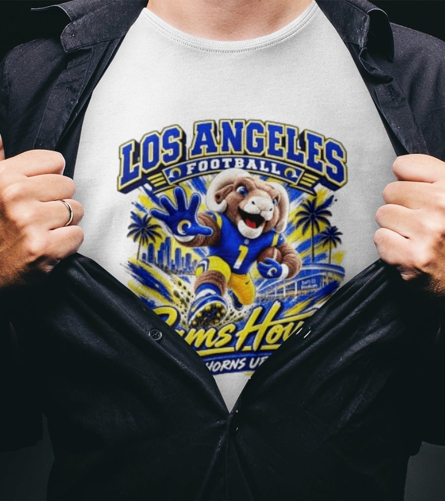 Los Angeles Rams Football Rams House Horns Up T-Shirt