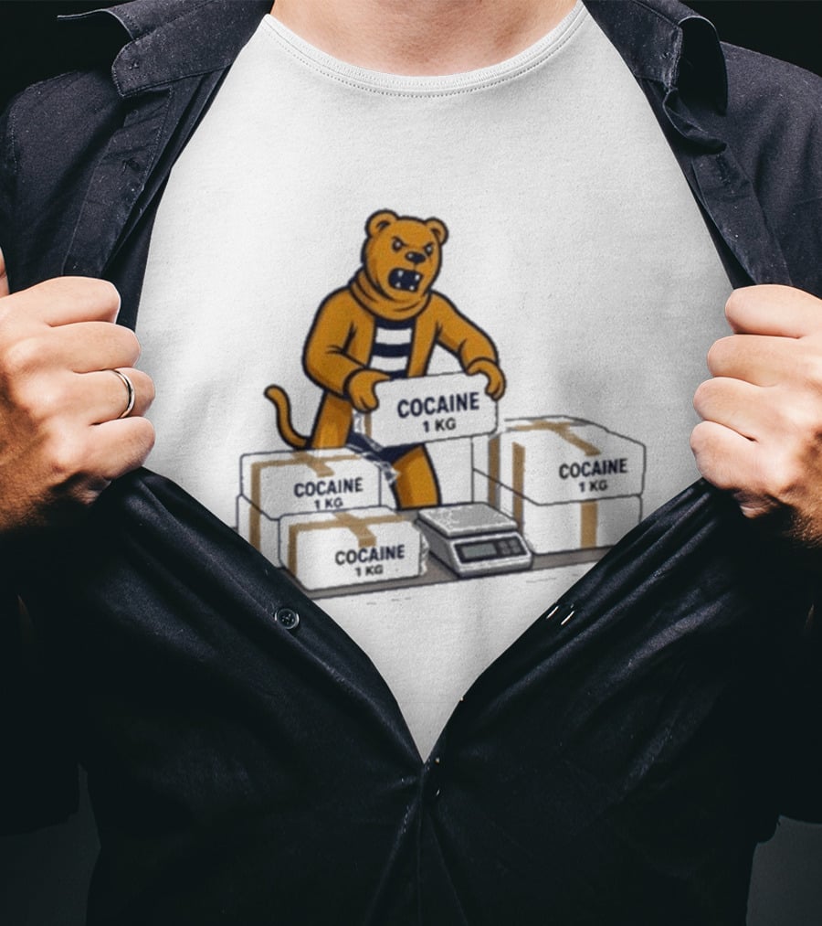 Penn State Cocaine 1kg Bear Weighing Parcels T-Shirt