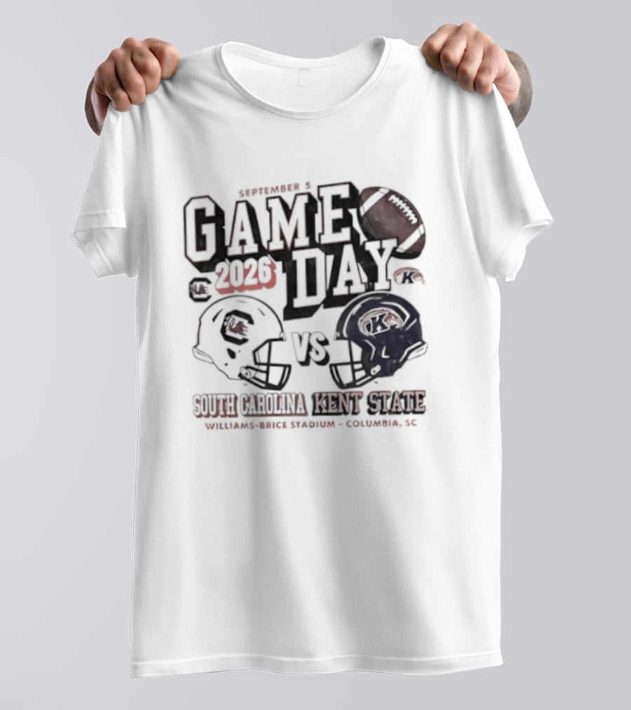 South Carolina Vs Kent State 2026 Game Day Football Helmets Williams Brice Stadium Columbia SC T-Shirt