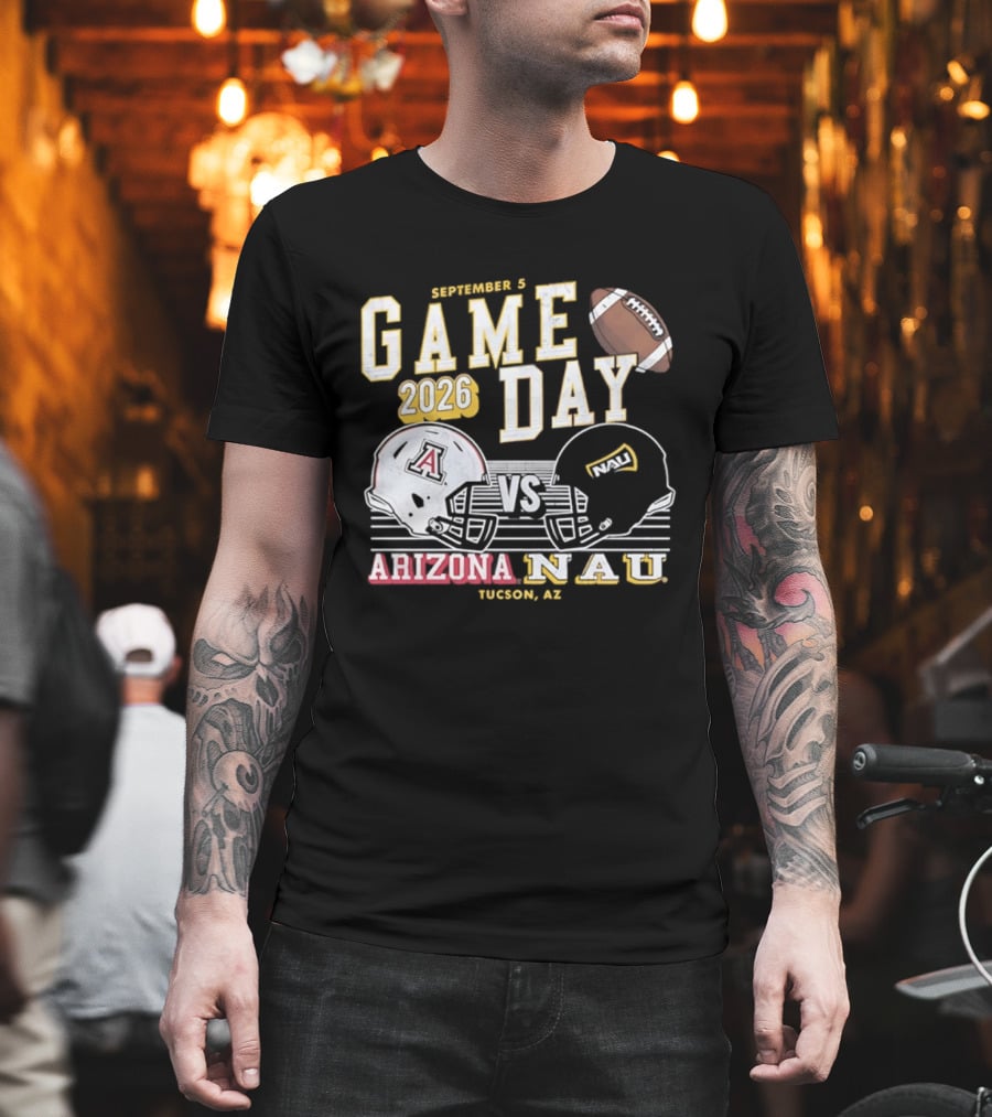 Arizona NAU Game Day September 5 2026 Tucson Helmets Football T-Shirt