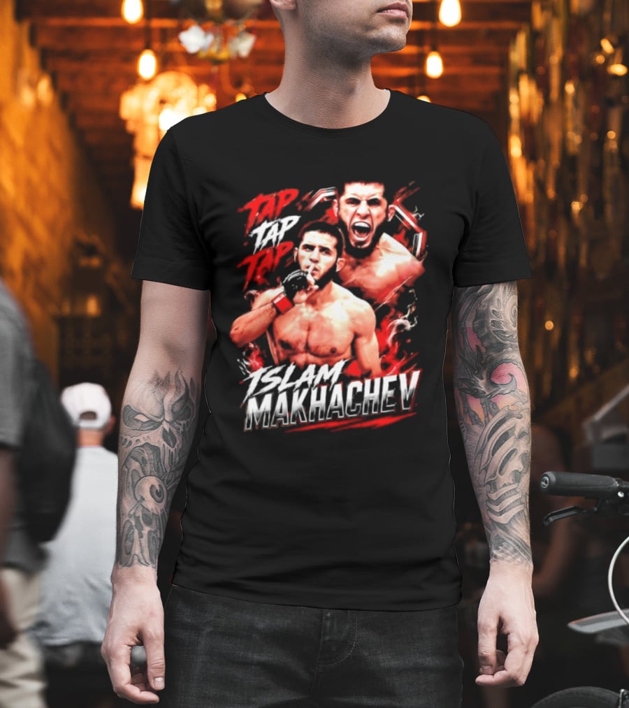 Islam Makhachev Tap Tap Tap UFC MMA Mixed Martial Arts Fighter T-Shirt
