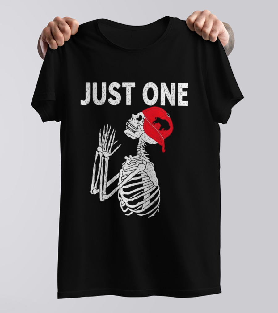 Buffalo Bills Just One Skeleton In Red Cap T-Shirt