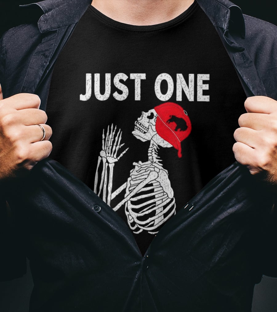 Buffalo Bills Just One Skeleton In Red Cap T-Shirt