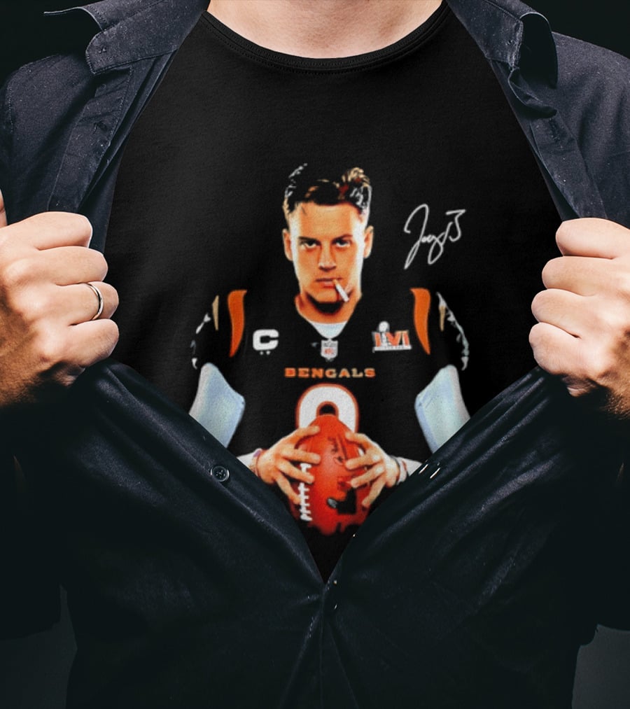 Cincinnati Bengals Joe Burrow Smoking Joey B Signature T-Shirt
