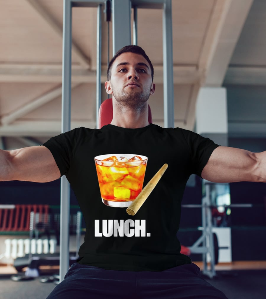 Lunch Whiskey Cigar Drinking Smoking T-Shirt