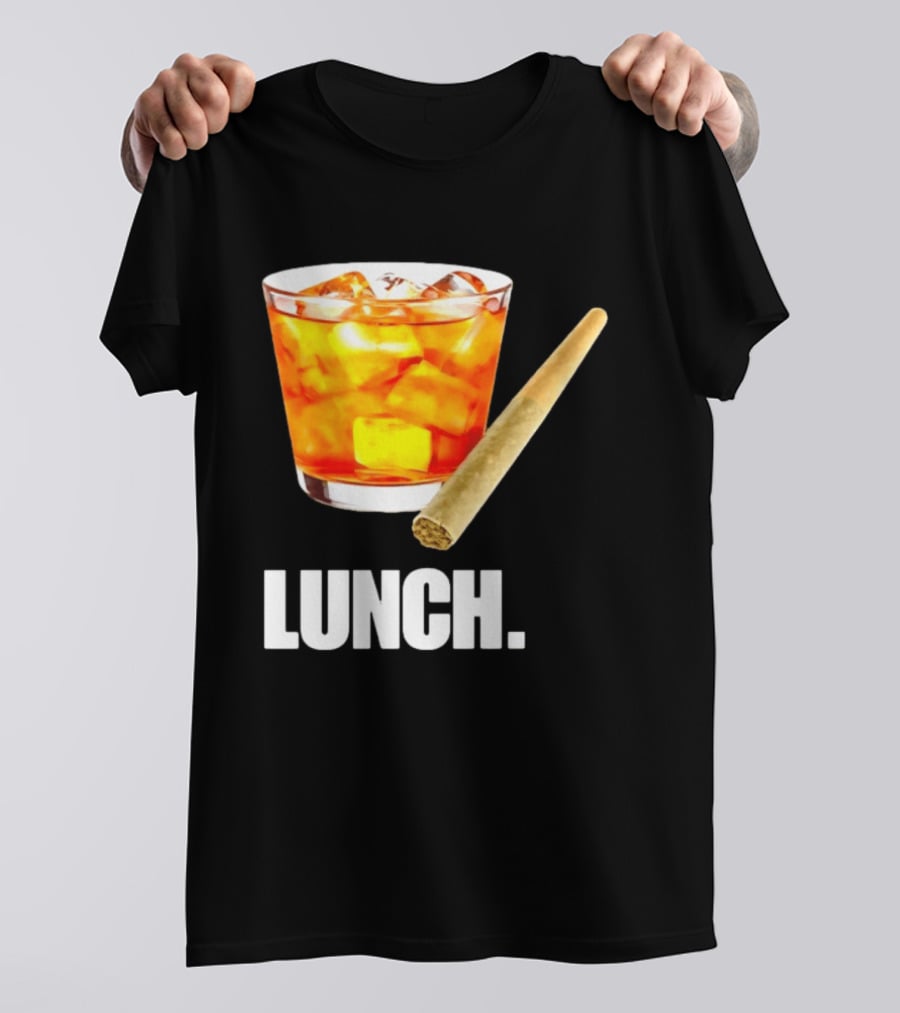 Lunch Whiskey Cigar Drinking Smoking T-Shirt