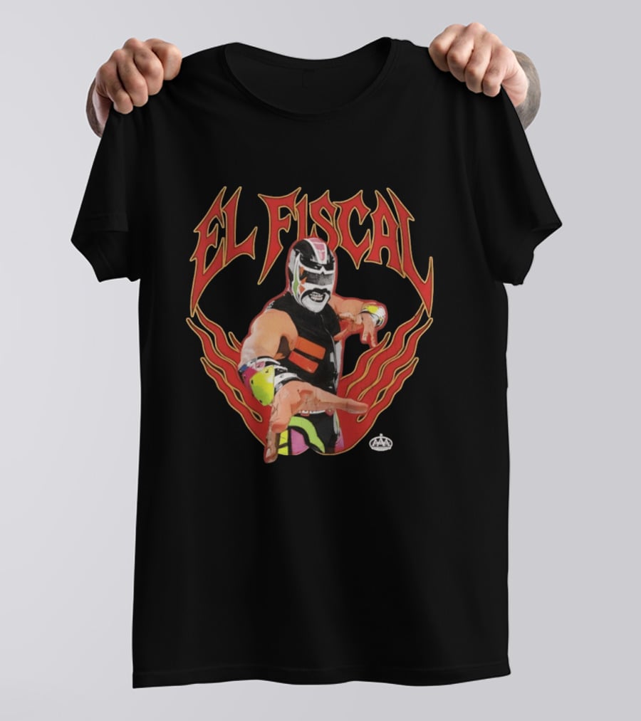 El Fiscal Luchador AAA Wrestling Mask Pose T-Shirt