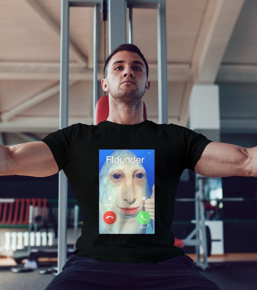 Flounder Calling Meme Decline Accept Remind Me Message T-Shirt