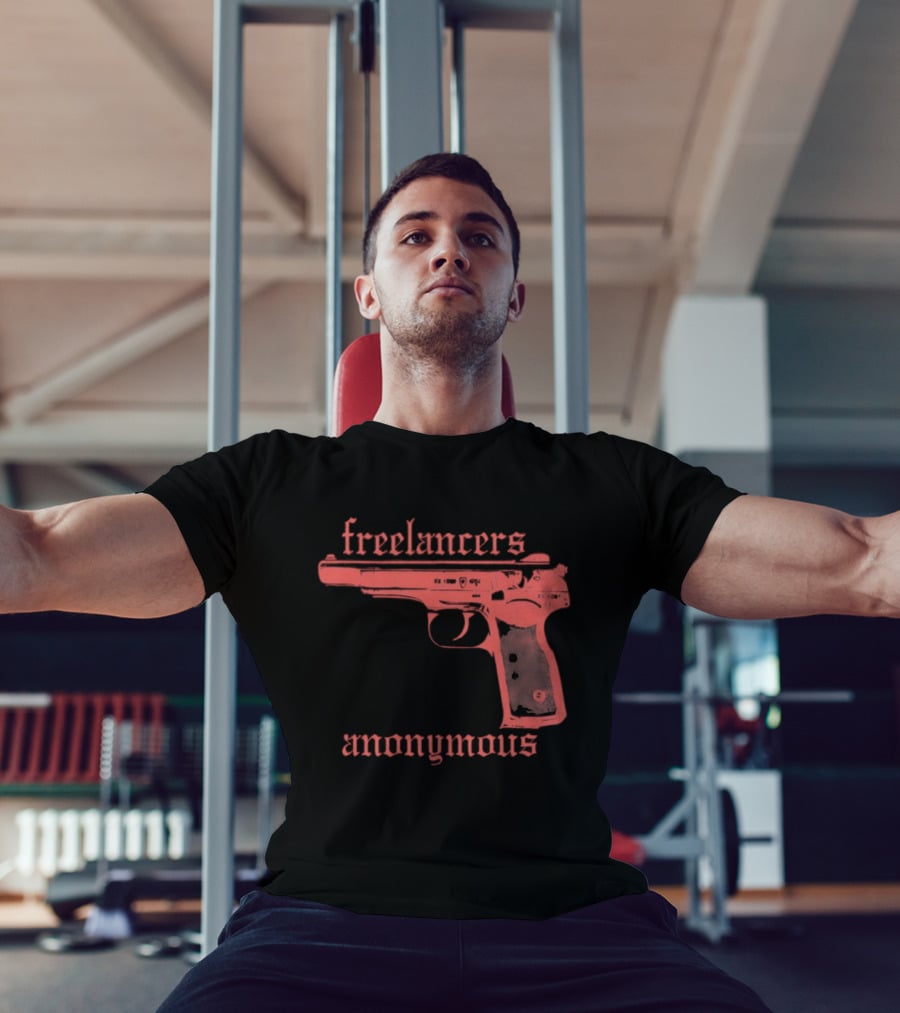 Freelancers Anonymous Gun Image T-Shirt