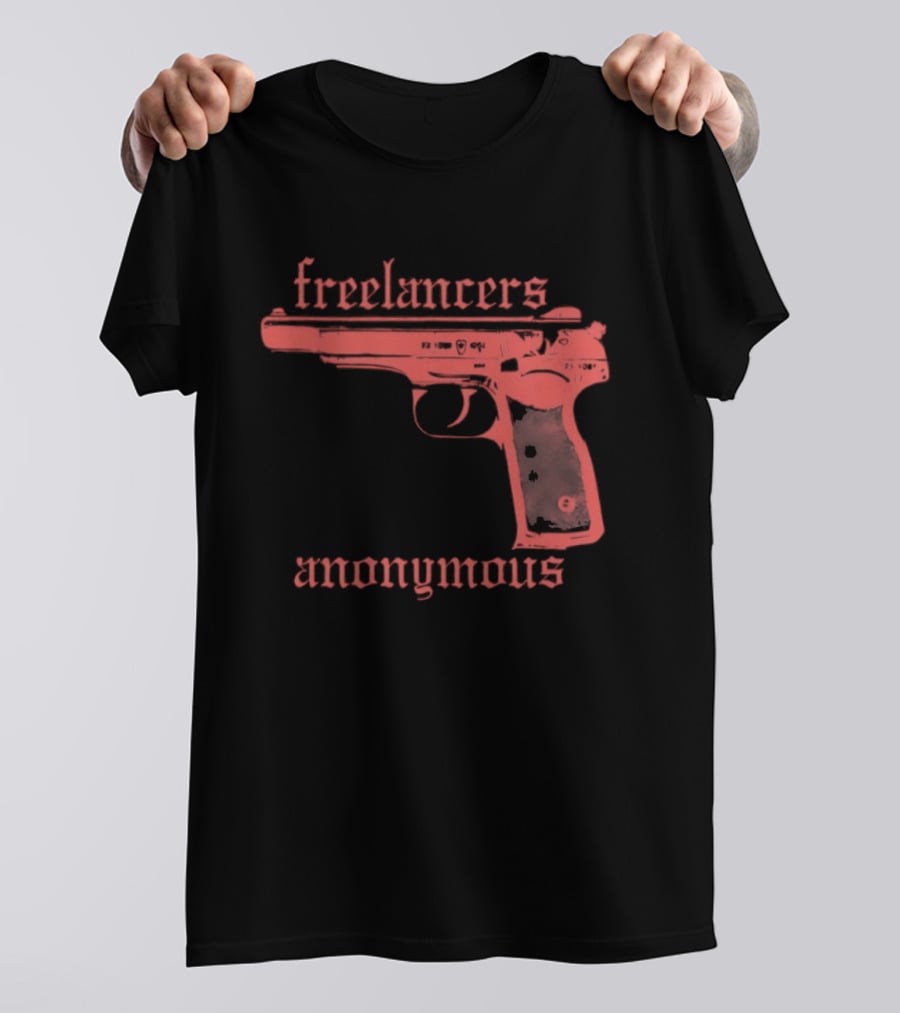 Freelancers Anonymous Gun Image T-Shirt