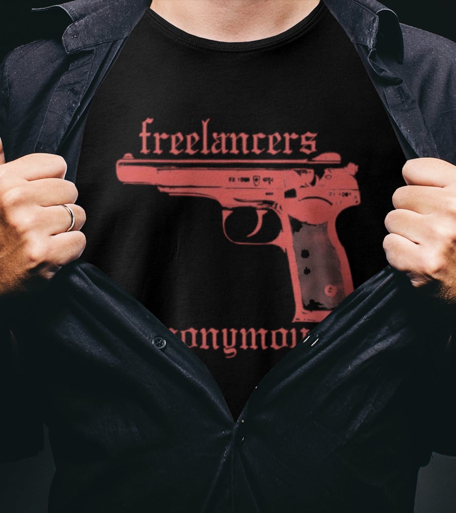 Freelancers Anonymous Gun Image T-Shirt