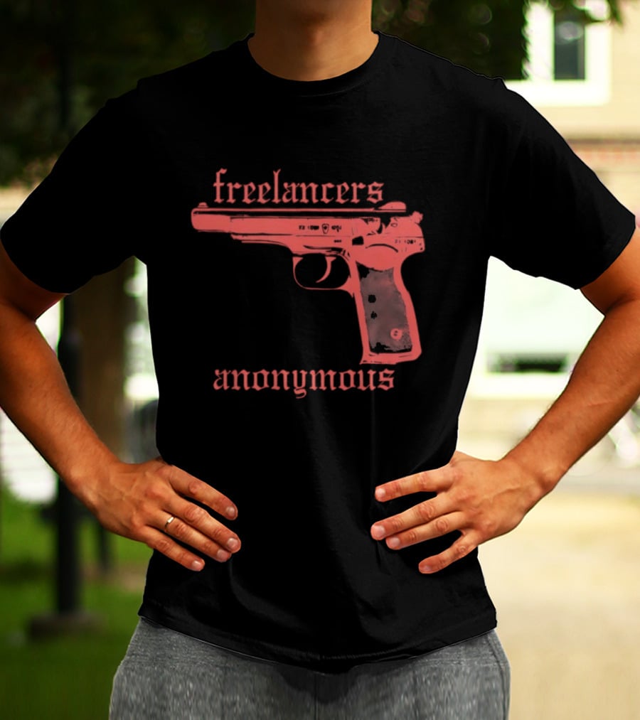 Freelancers Anonymous Gun Image T-Shirt