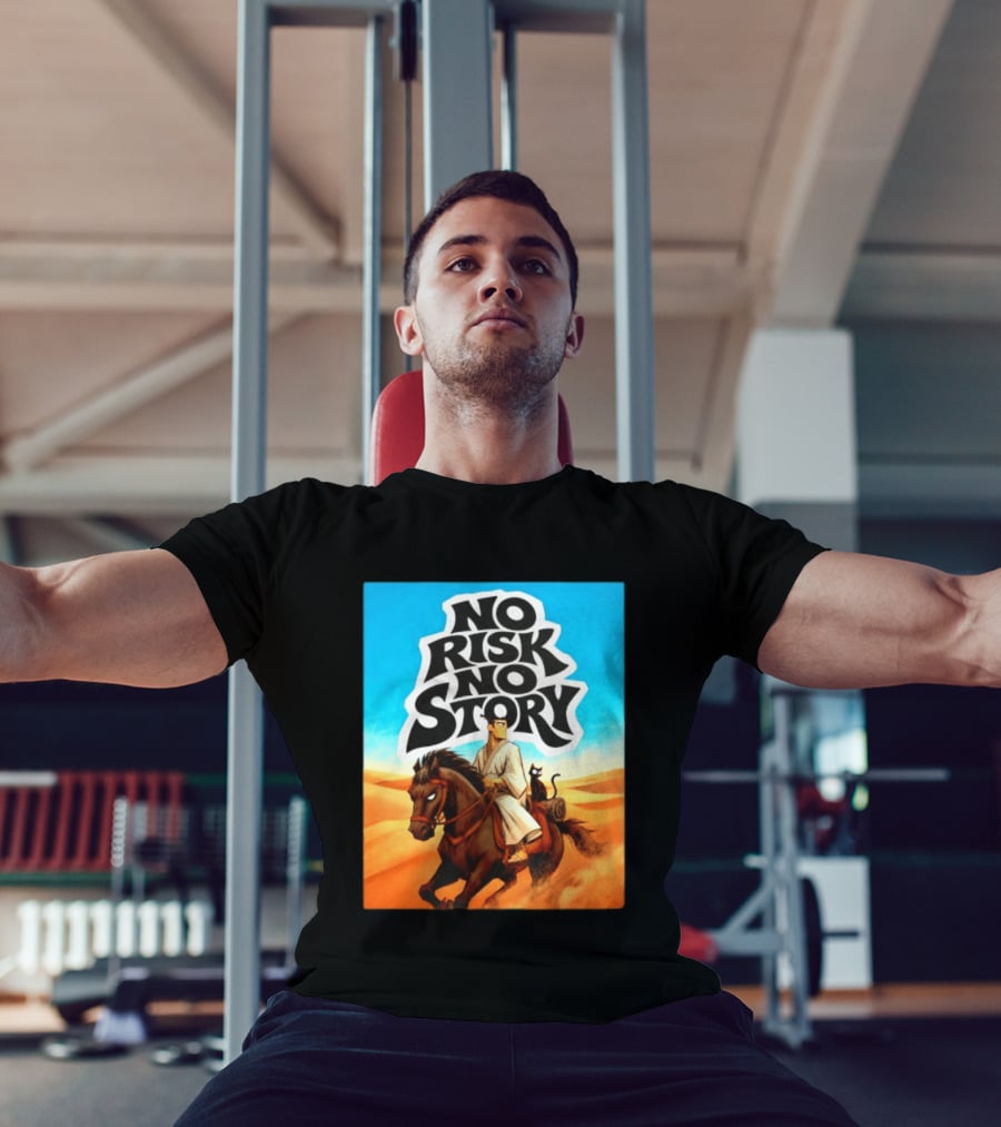 No Risk No Story Samurai Jack Cartoon Network Desert Adventure T-Shirt