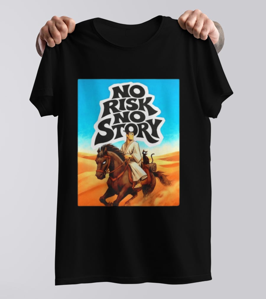 No Risk No Story Samurai Jack Cartoon Network Desert Adventure T-Shirt