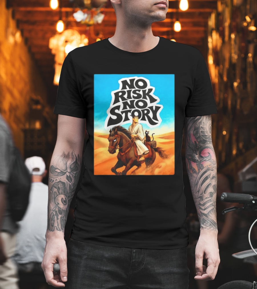 No Risk No Story Samurai Jack Cartoon Network Desert Adventure T-Shirt