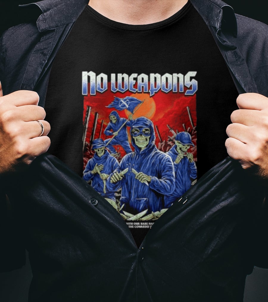 No Weapons Skeleton Warriors Bare Hands Honor Fight T-Shirt