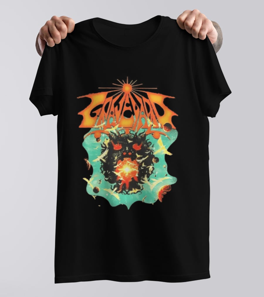 Graveyard Cosmic Energy Explosion With Surreal T-Shirt
