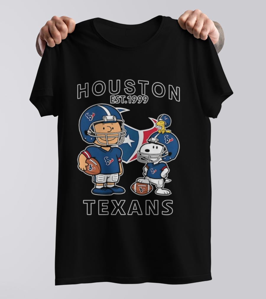 Houston Texans Est. 1999 Charlie Brown Snoopy Football Team T-Shirt
