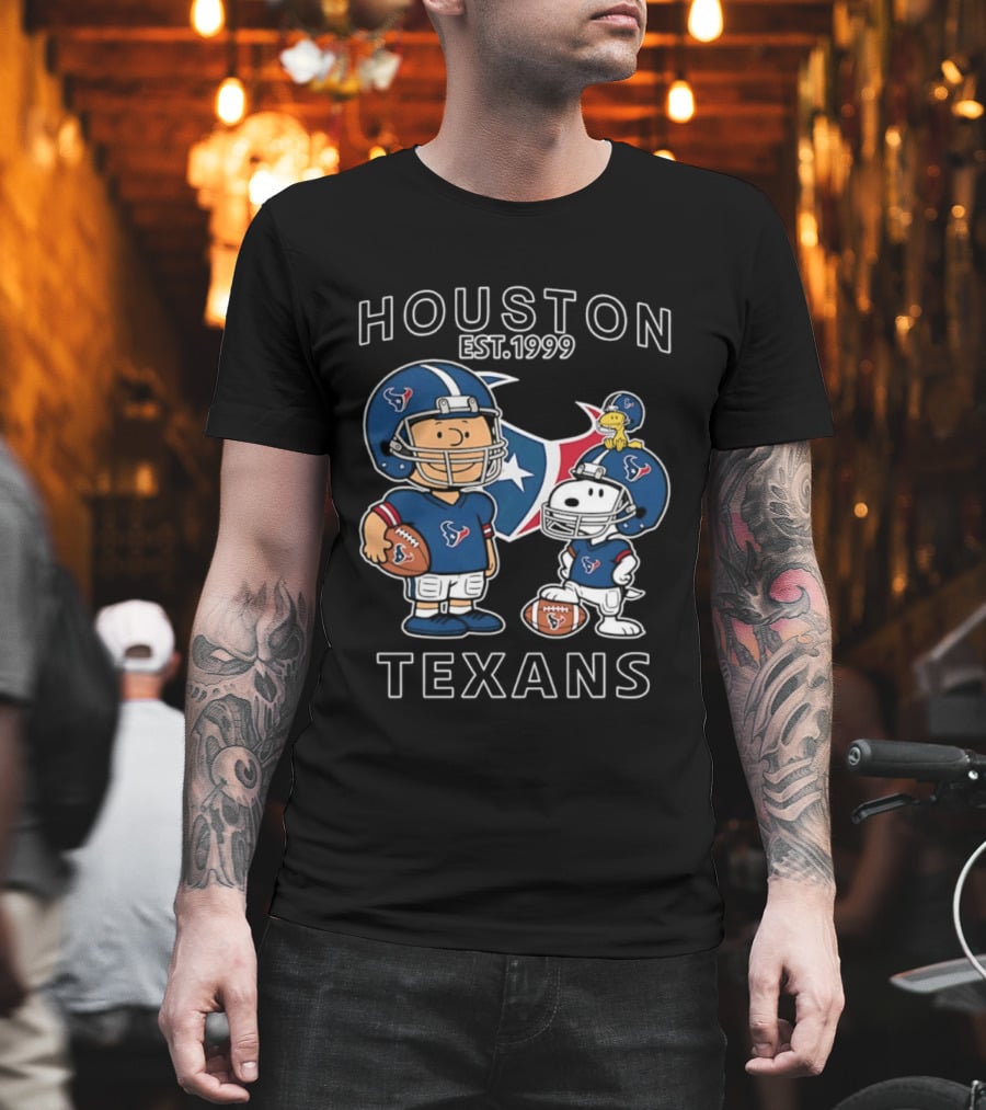 Houston Texans Est. 1999 Charlie Brown Snoopy Football Team T-Shirt