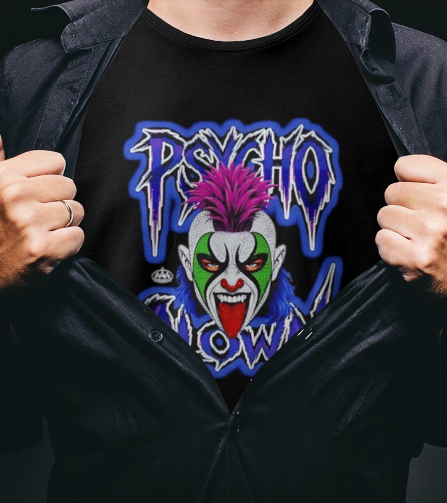 Psycho Clown AAA Superstar Wild Face T-Shirt