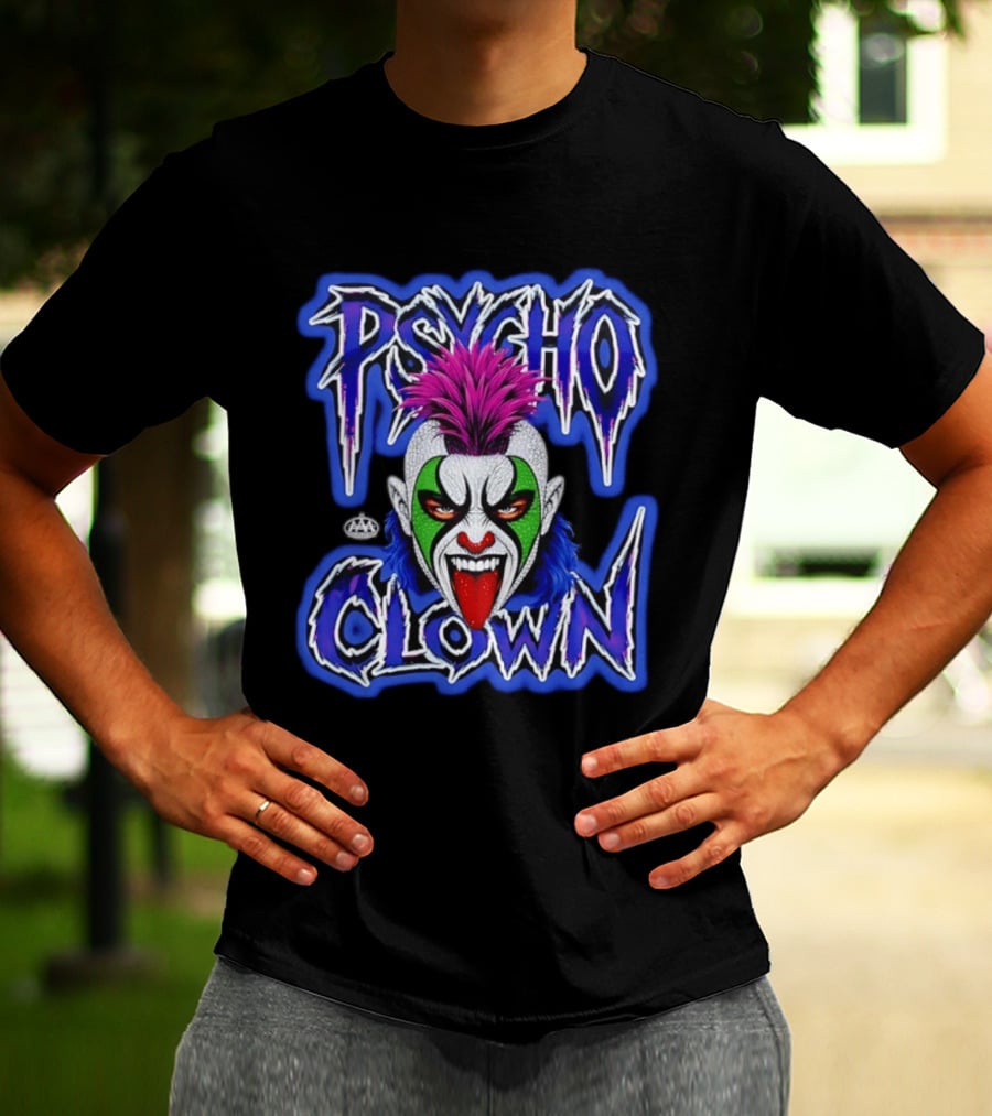 Psycho Clown AAA Superstar Wild Face T-Shirt