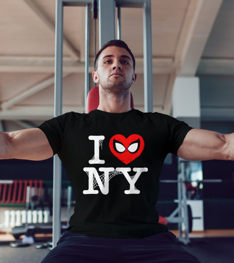 I Love NY Spider Man Marvel Superhero Iconic Web T-Shirt